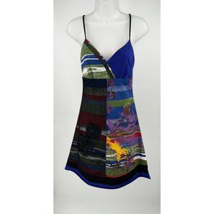 Kessley Abstract Spaghetti Strap Summer Dress Size Small